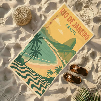 Rio De Janeiro Brazil Beach Towel — Swimming, Camping & Travel