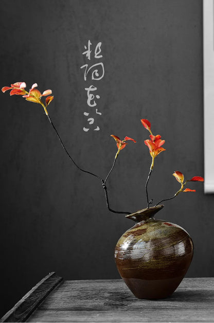 Ceramic Vases, Rough Ceramic Vases, Small Flower Pots, Old-fashioned Floral Arrangements, Table Decorations, Zen Flowers