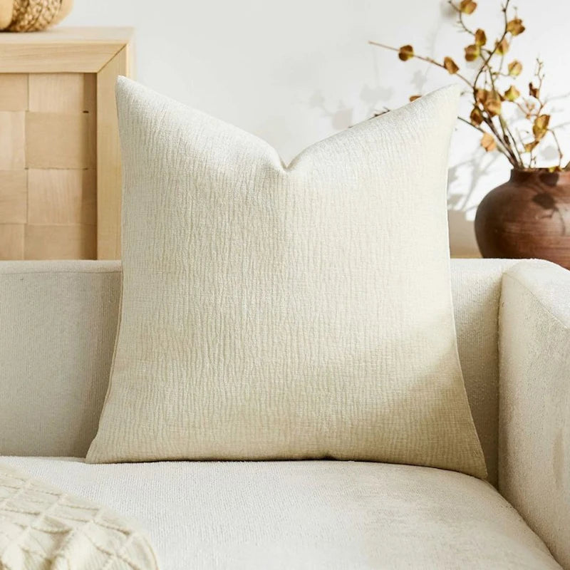 Khaki Chenille Decorative Cushion Cover