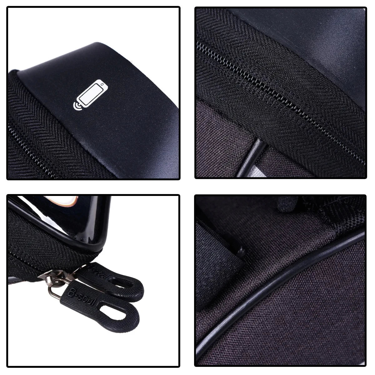 Waterproof Touch Screen Bike Handlebar Bag with Sun Shade Cover 1L Polyester Cycling Phone Pouch