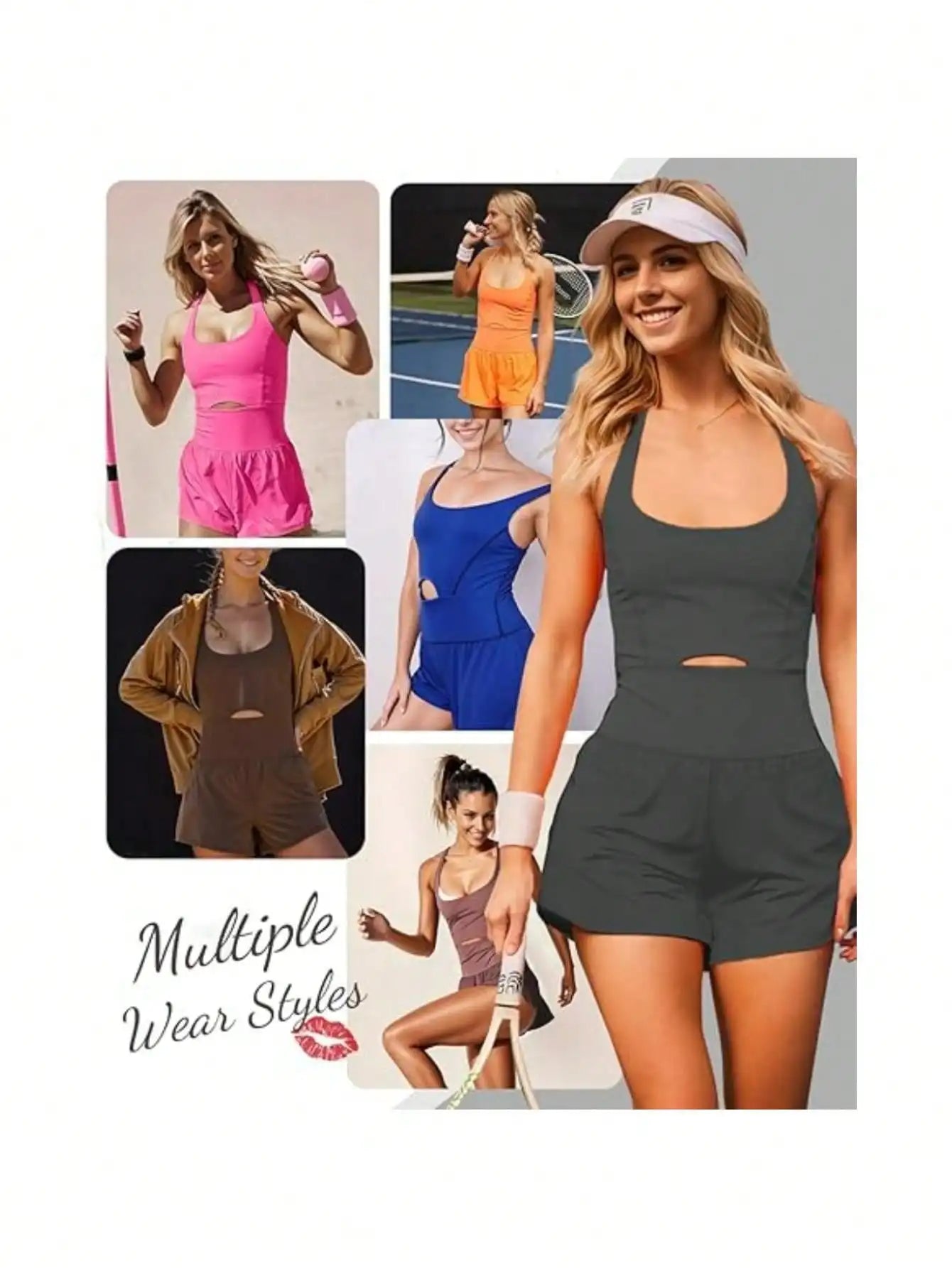 Women’s Sleeveless Gym Jumpsuit — Athletic Yoga & Running Romper