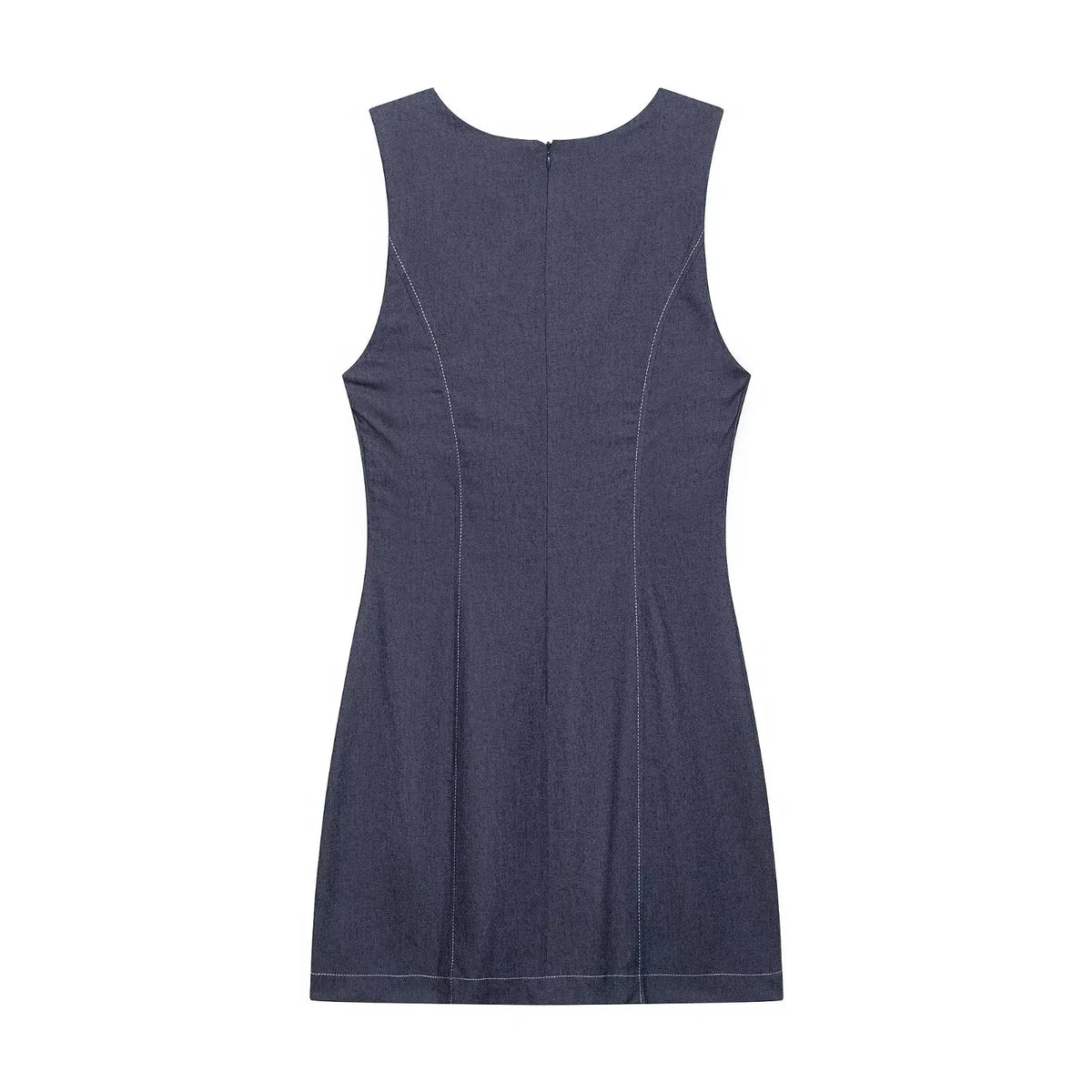 Women's Elegant Knot Buckle Sleeveless Dress – Pleated Hem Retro Chic Office & Casual Dress