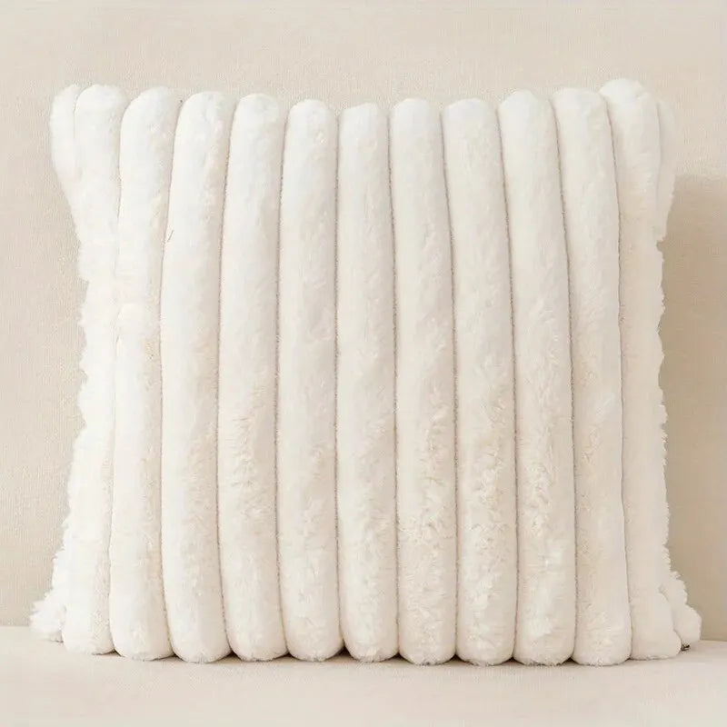 Striped Corduroy Pillow Case, Gray, Multi-Room Use
