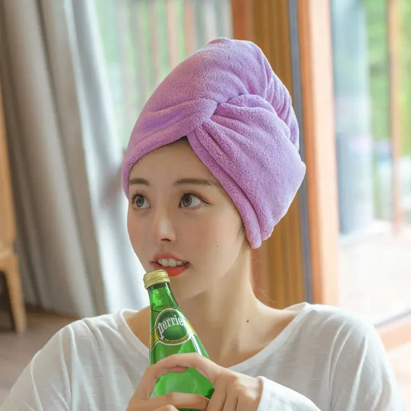 Quick-Dry Hair Towel Turban, Microfiber Wrap