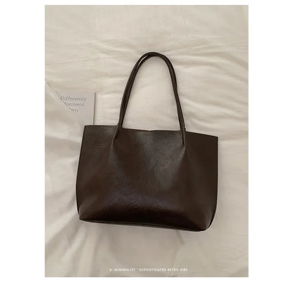 Khaki Wrinkled Faux Leather Tote, Fits 13-Inch Laptop