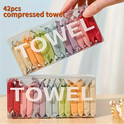42-Piece Compressed Disposable Face Towels — Travel & Outdoor