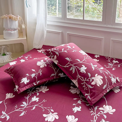 Floral Printed Flat Top Sheet | Single, Queen, King