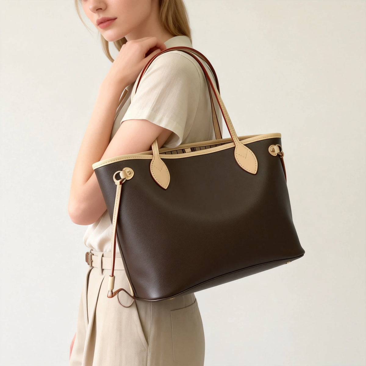 Soft-Texture Genuine Leather Chain Strap Handbag