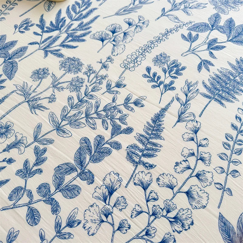 Floral Washed Cotton Fitted Sheet | Single-King