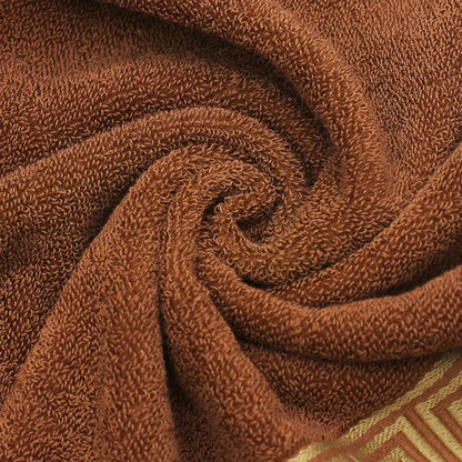 Black Cotton Embroidered Hotel Quality Bath Towel — Face & Body