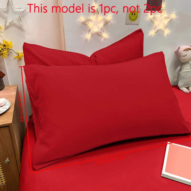 Matte Solid Black Pillowcase, Pocket Sealed