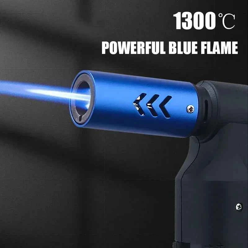HONEST Gas Powerful Windproof Blue Flame Cigar Adjustment Spray Gun 1300° Outdoor Camping Fashion Torch Lighter Gadget