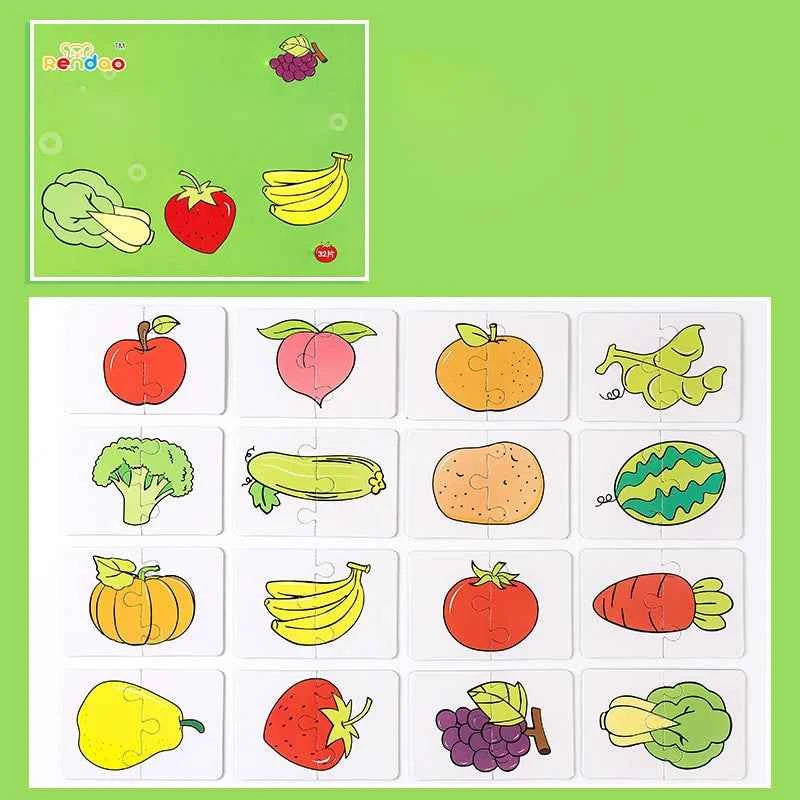 Montessori Toy Wooden Building Blocks Early Learning Educational Toys Color Shape Match Kids Puzzle Toys For Children Boys Girls