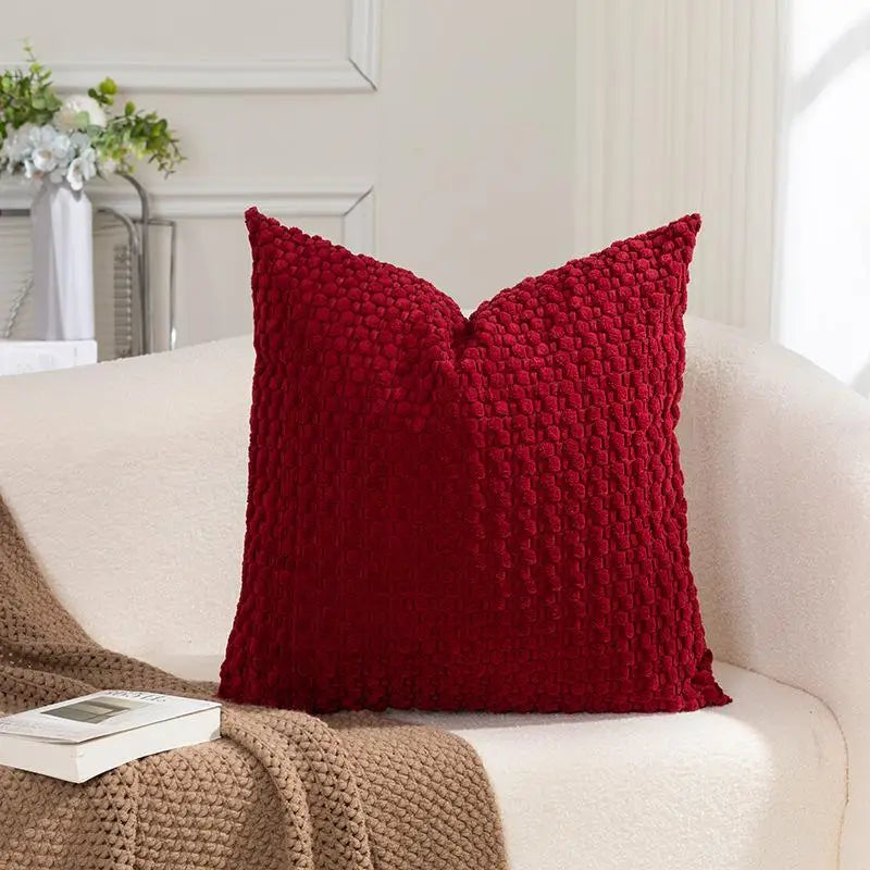 Soft Velvet Double-Sided Cushion Cover, Brown, Durable