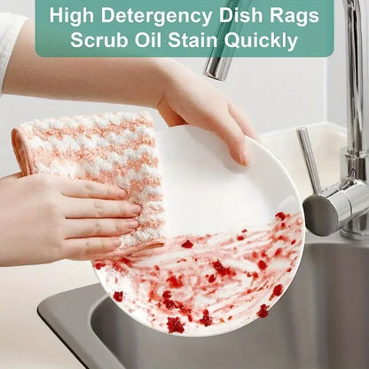 Coral Fleece Dishcloths, Super Absorbent Multi-Pack