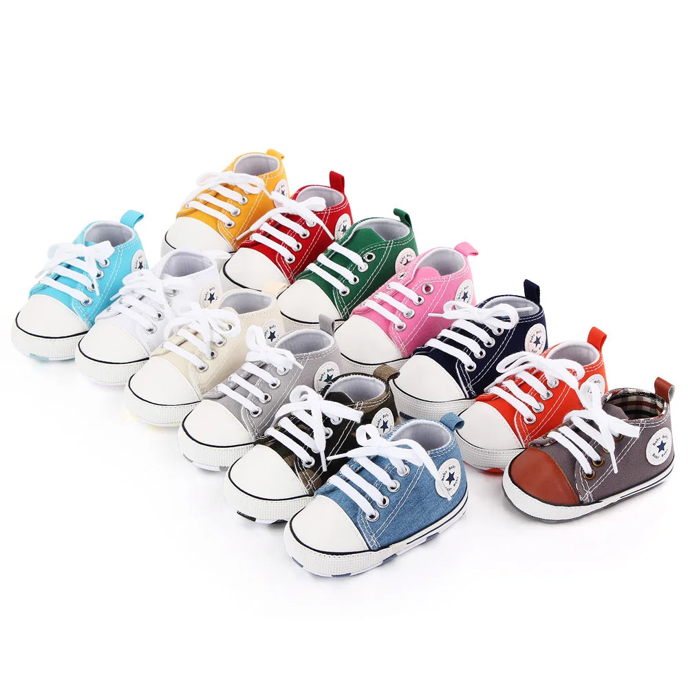 Classic Canvas Sneakers, Soft Sole First Walkers