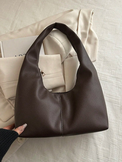Large Capacity Solid Color Shoulder & Tote Bag