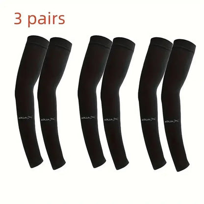 3 Pairs Breathable Sun Protection Sleeves UV Protective Arm Covers Uses for Sports Driving Outdoor Adventures Shield