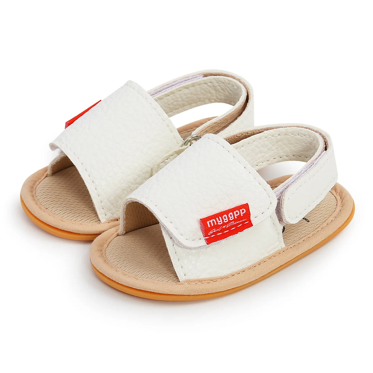 Classic Leather Baby Sandals Baby Boys Baby Girls Non-slip Solid Color Bow Baby Walking Soft Rubber Bottom Hundred Garden Shoes