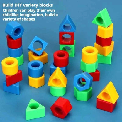 Geometric Shape Matching Puzzle, Montessori Wooden Sorting Toy for Toddlers, Educational Cognitive Training Game for Kids