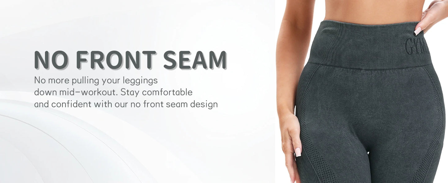 2-Pack Women’s High Waist Butt Lifting Seamless Yoga Leggings