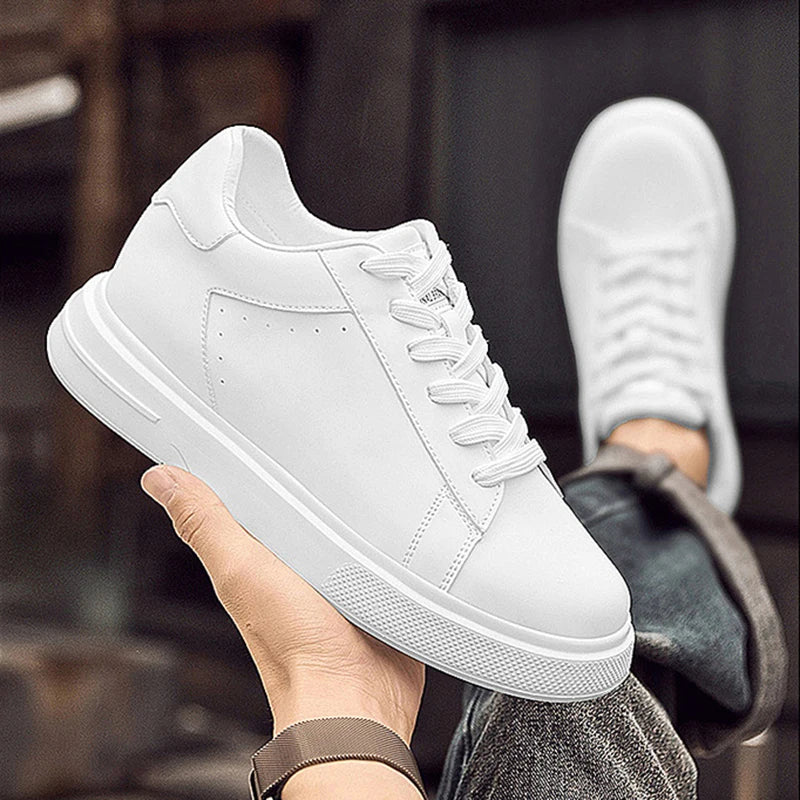 Brand Elevator Shoes Men Heightening Shoes Leather Height Increase 6/8/10cm Lifting Men's Height Increasing Mens Casual Sneakers