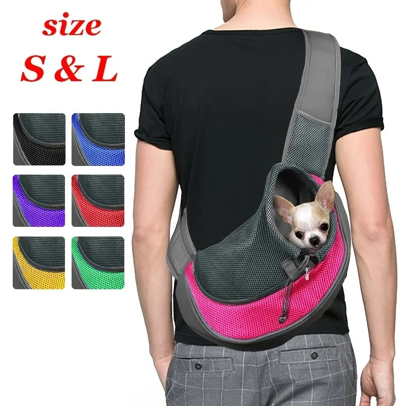 Breathable Mesh Dog Sling Carrier Backpack