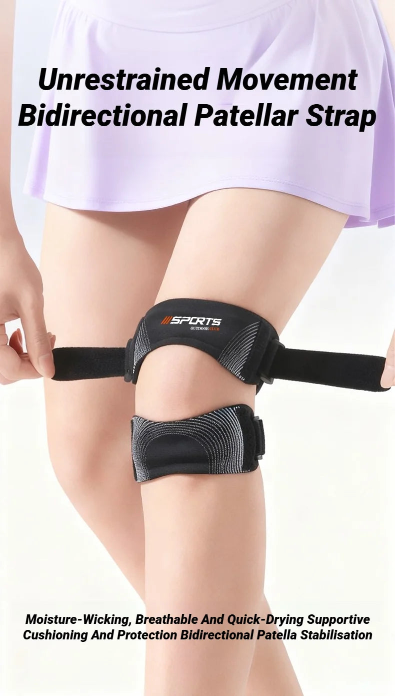 Patella Knee Brace Pro For Meniscus Adjustable Orthopedic Compression Patellar Tendon Support Strap With Pads Pain
