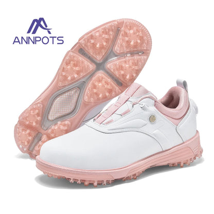 Professional Spikeless Golf Shoes Women Waterproof Ankle Supplies Golfing Shoes Non Slip Comfortable Man Walking Golf Sneaker