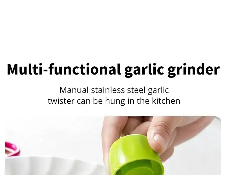 Mini Manual Garlic Grinder & Press – Creative Garlic Masher Kitchen Gadget