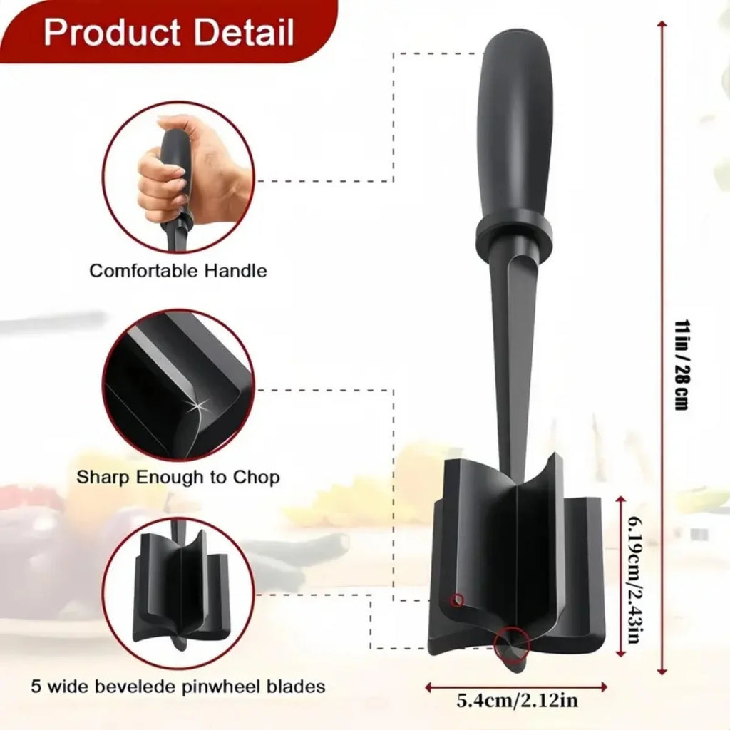 1pc Meat Chopper, Meat Shredder, Heat Resistant Suitable For Hamburger Meat Ground Beef Smasher
