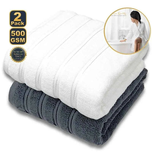High Quality Solid Bath Towel Stripe Decor 100%Cotton Soft Absorbent Beach Spa Bathroom Home Five-Star Hotel Towels 70*140*2pcs