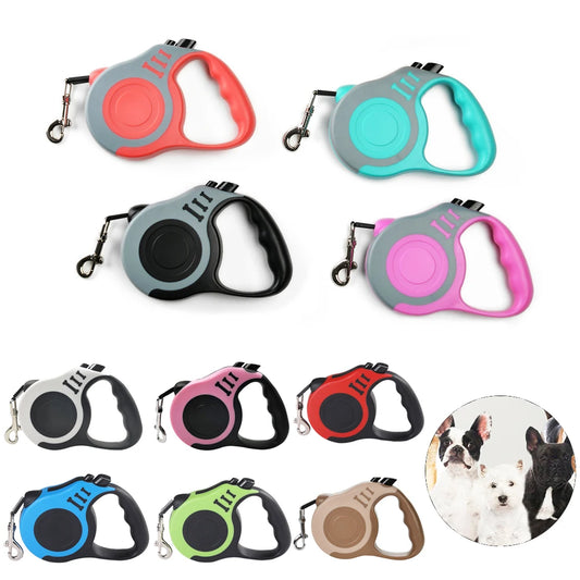 Laisse rétractable pour chien — Solide, en nylon, 3m/5m, pour chiens et chats de petite, moyenne et grande taille
