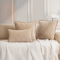 Pink Chenille Cushion Cover with Stitched Edge