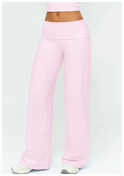 Women’s Loose Wide-Leg Sports Leggings — Slim Fit Running Trousers