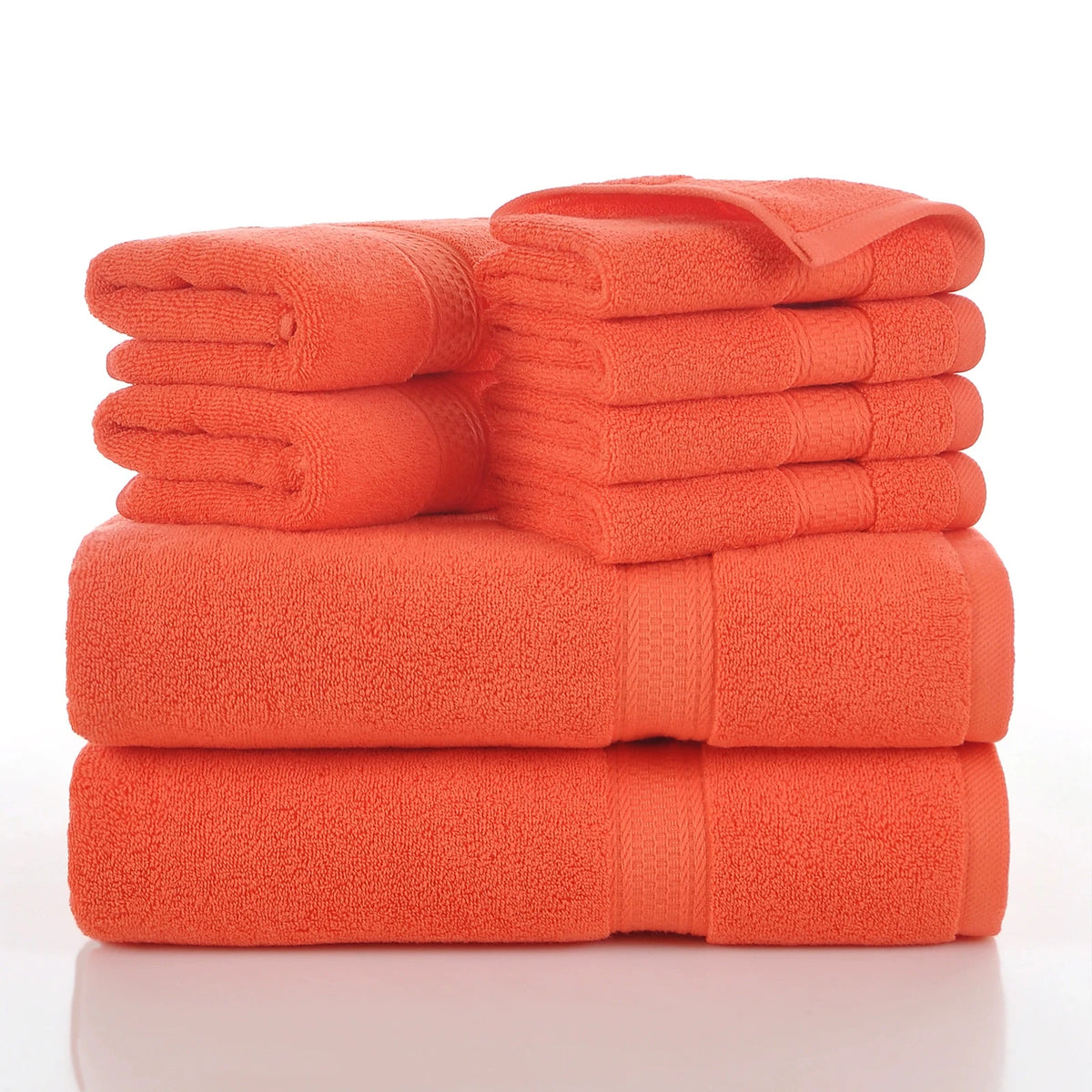 Towels 8 Piece Majestic Plush Luxury Towel Set, Cotton, Grey | Majestic - Bath Towel Set