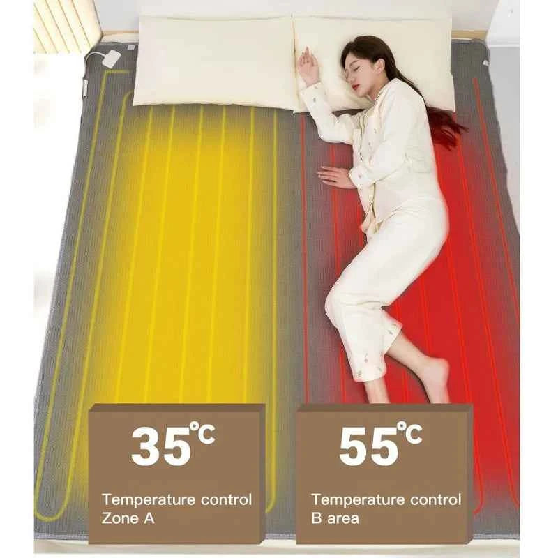 Smart Dual zone Electric blanket Wide 150cm/180cm/200cm Knitted Sofa Bed Cover Bedspreads Home for Hotel bed sheets Thin Blanket