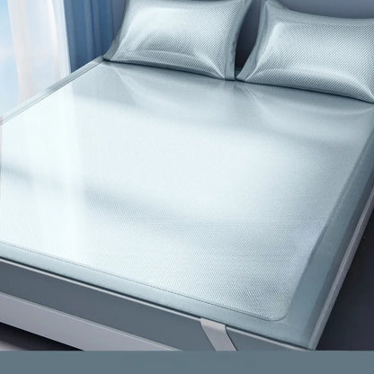 1PCS solid color ice silk mat summer student dormitory single bed sheet mat cool bed sheet