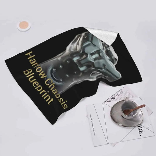 Custom Harrow Chassis Blueprint Warframe Tennoc Soft Face Towel Quick Dry Pool Bath Cotton Towels Breathable