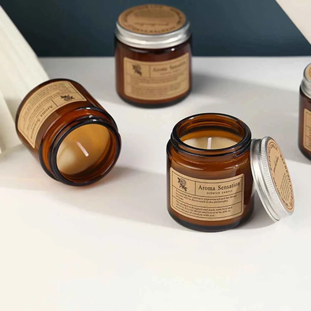 Candles for Home Scented 2.7oz Soy Wax Lavender Scented Candle 80ml Long Burn Time Aromatherapy Ideal for Christmas Birthday