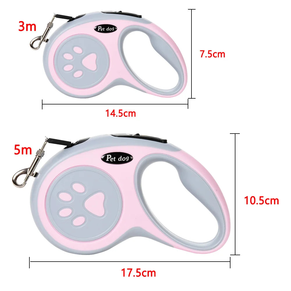 3M/5M Retractable Nylon Dog Leash for Outdoor Hiking