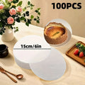 100pcs 6Inch Baking Parchment Circles Baking Paper Liners Non Stick Parchment Paper Rounds for Spring Form Cake Tin Tortilla