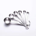 6 in 1 Measuring Spoon Stainless Steel Seasoning Coffee Tea Premium Stackable Bakery Tool with Scale Kitchen Supplies