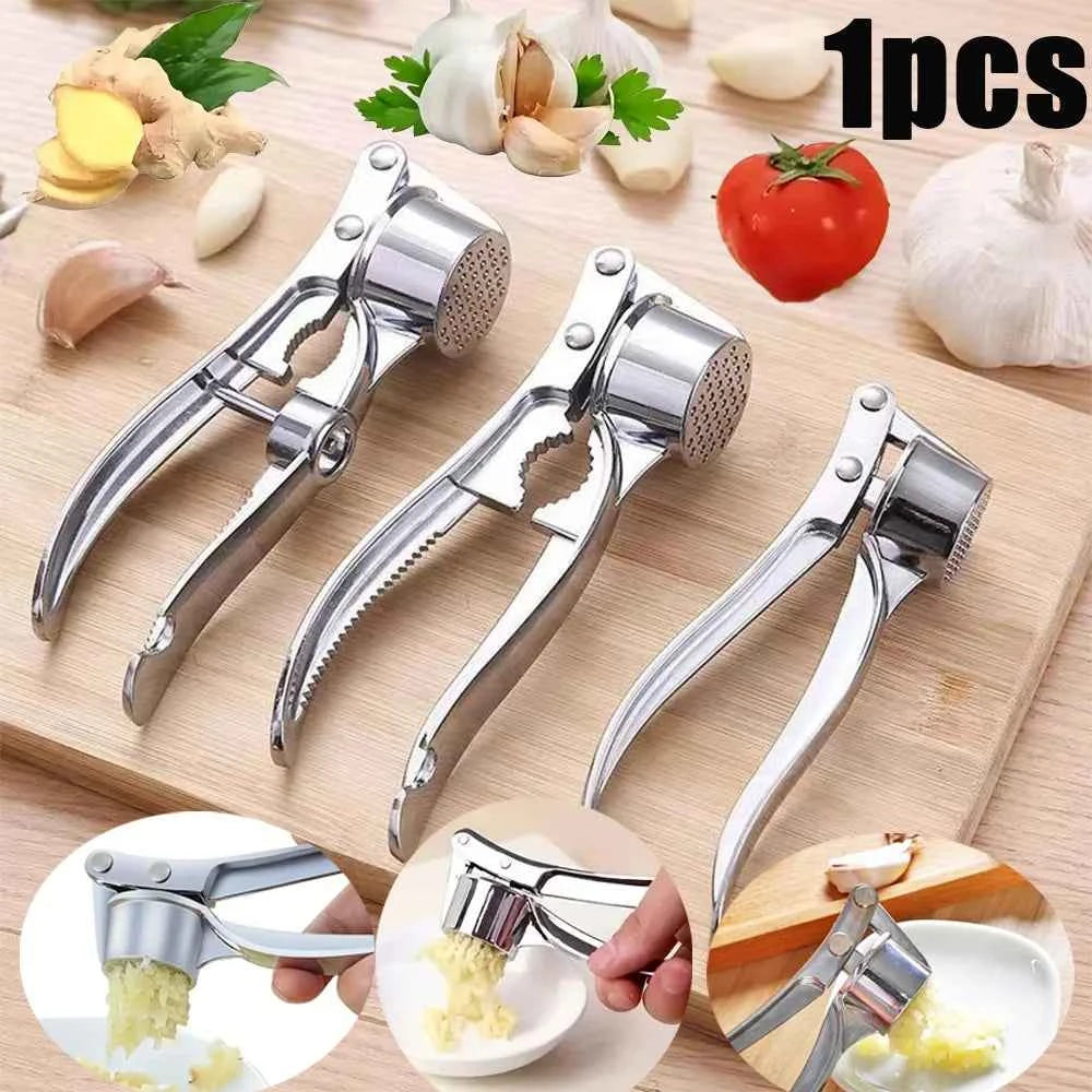 1Pc Garlic Press Crusher Mincer Kitchen Gadgets Zinc Alloy Garlic Smasher Squeezer Manual Mashed Vegetables Ginger Kitchen Tools