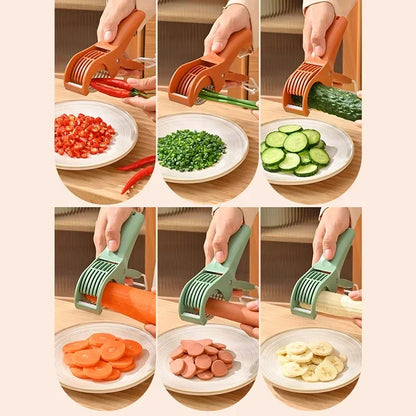 Stainless Steel Multi-Function Vegetable & Fruit Slicer – Salad Prep Kitchen Tool