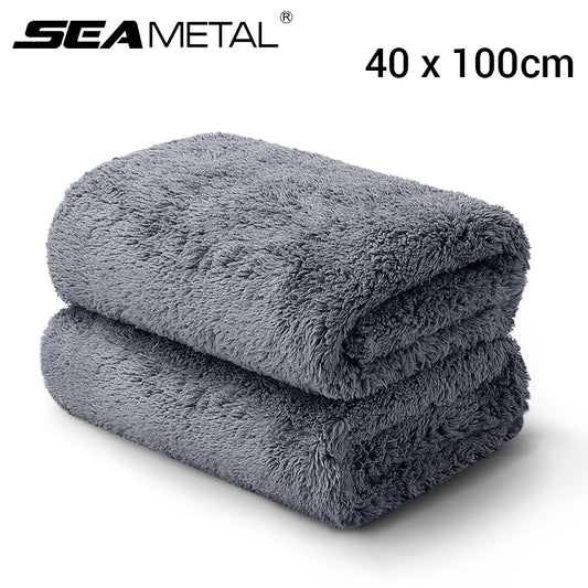 Coral Velvet Car Wash Towel, 40x100cm No-Hem