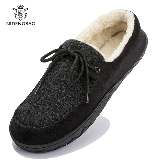 Big Size 49 50 Men Loafers Shoes Warm Home Soft Slippers Leather Business Men Moccasins Shoes Breathable Slip on Driving Shoes