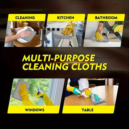 Lint-Free Microfiber Cleaning Cloths, Reusable