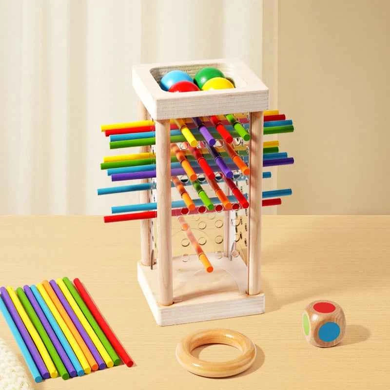 Parent child interactive wooden stick children's two person battle spatial thinking training puzzle toy