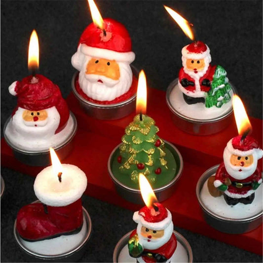 Christmas Tree Scented Candle Handmade Santa Claus Cute Soy Wax Candles Snowman Wedding Candles Home Decoration Party Xmas Gifts